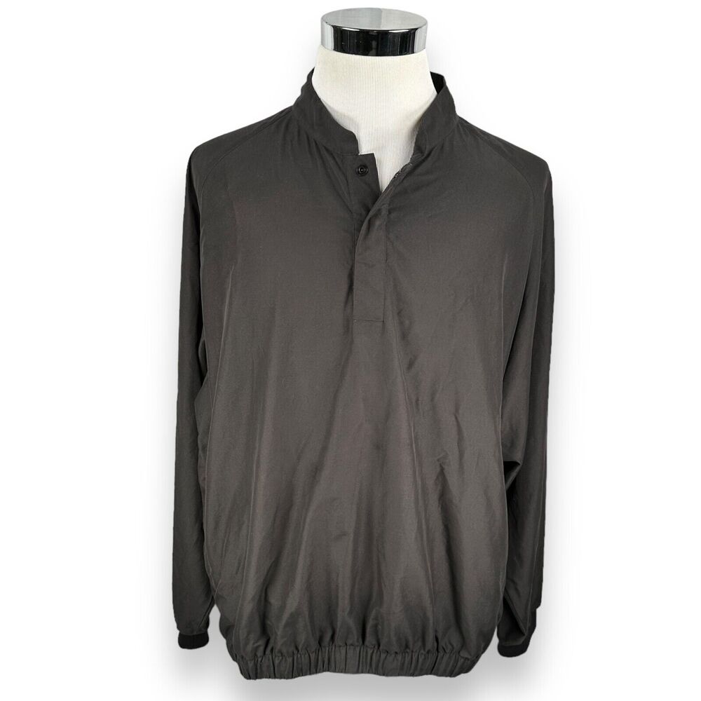 FootJoy Windbreaker Golf Jacket Men's XL Pullover Black Medford Lakes CC Branded